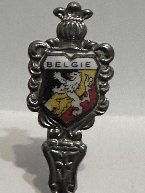 Belgie Crest Emblem Belgium Argente  Souvenir Spoon