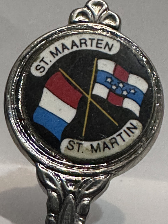 St Maarten St Martin Flags  Souvenir Spoon