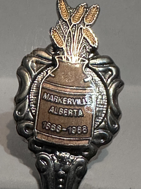 Markerville Alberta 1888 1988 Milk Jug  Souvenir Spoon