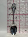 Alberta Wild Rose Flower Silver Plated  Souvenir Spoon