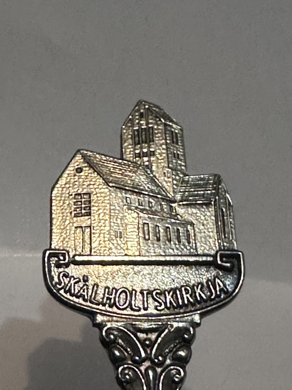 Skalholtskirkja Building Island Solarfilma  Souvenir Spoon