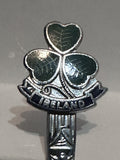Ireland Shamrock Chrome Plate  Souvenir Spoon