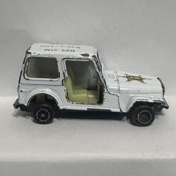 White Police Jeep Unbranded Diecast Car
