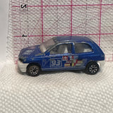 Blue C-Renault Clio 1990 1/53 #270 Majorette Diecast Car