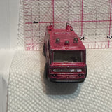 Red Fire Dept Engine Tender Play Art Diecast Car