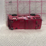 Red Fire Dept Engine Tender Play Art Diecast Car