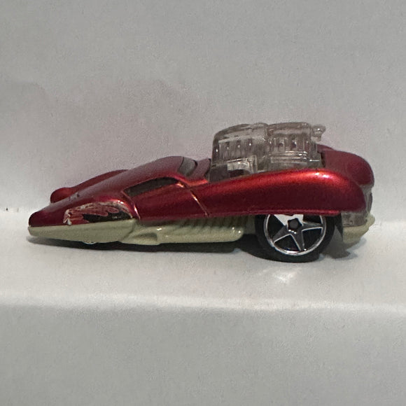 Red Mercury Tail Dragger ©2004 Mcdonalds Hot Wheels Diecast Car