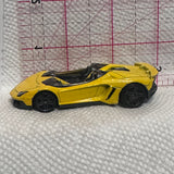 Yellow Lamborghini Aventador J ©2013 Hot Wheels Diecast Car