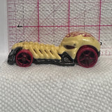White #18 Flames Skull Crusher Hot Wheels Diecast Car