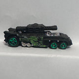 Black Invader Tank Hot Wheels Diecast Car