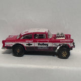 Red '55 Chevy Bel Air Gasser ©2012 Hot Wheels Diecast Car