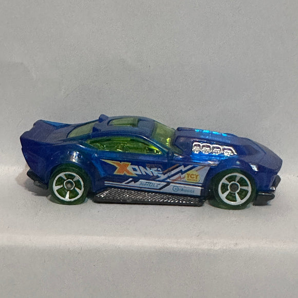 Blue Xone Drift Rod DTY12 ©2016 Hot Wheels Diecast Car