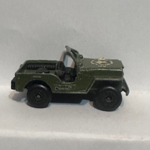Green Army Jeep #11 Sheet-N-Snow ©1976 Matchbox Diecast Car