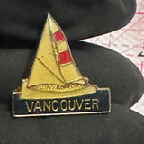 Vancouver BC Sail Boat  Lapel Pin