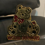 2002 Victim Services Teddy Bear Mascot Canada  Lapel Pin