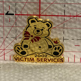2002 Victim Services Teddy Bear Mascot Canada  Lapel Pin