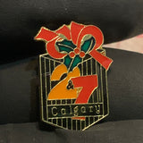 Calgary 2 & 7 TV Station Christmas Present  Lapel Pin