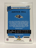 #333 Justice Hill Rated Rookie Baltimore Ravens 2019 Donruss Football Card