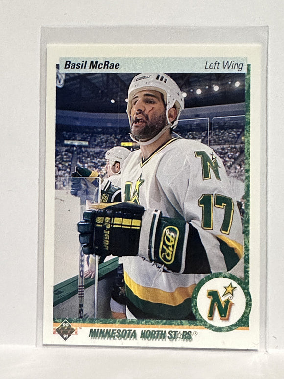#30 Basil McRae Minnesota North Stars 90-91 Upper Deck Hockey Card