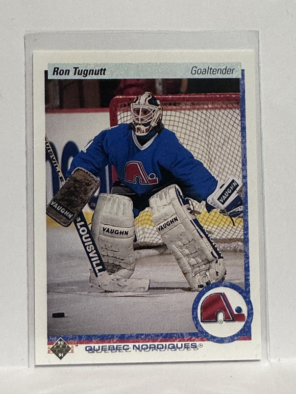 #27 Ron Tugnutt Quebec Nordiques 90-91 Upper Deck Hockey Card