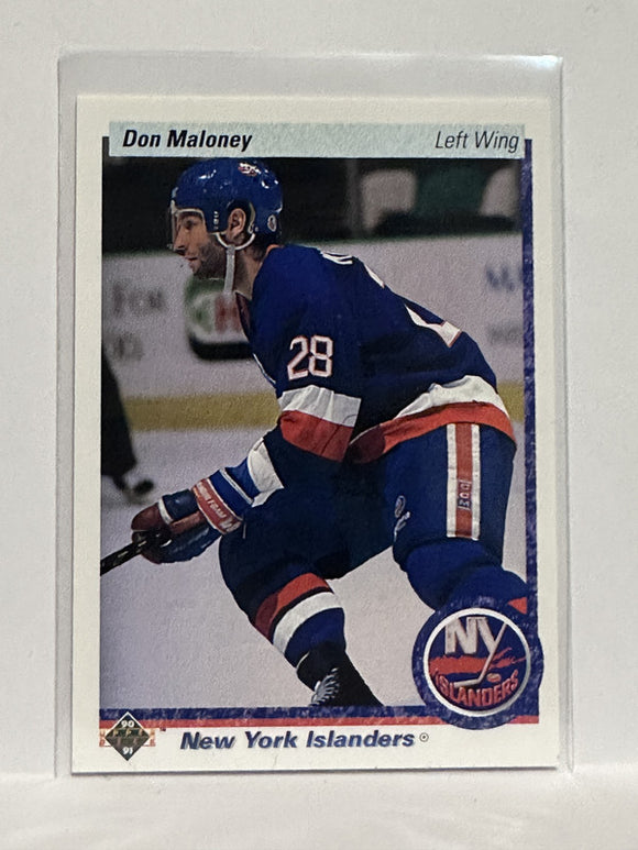 #20 Don Maloney New York Islanders 90-91 Upper Deck Hockey Card