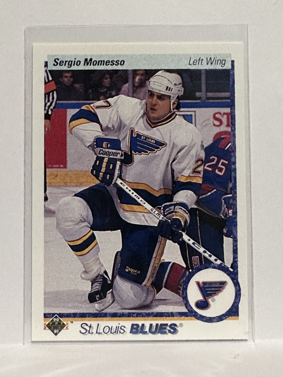 #19 Sergio Momesso St Louis Blues 90-91 Upper Deck Hockey Card