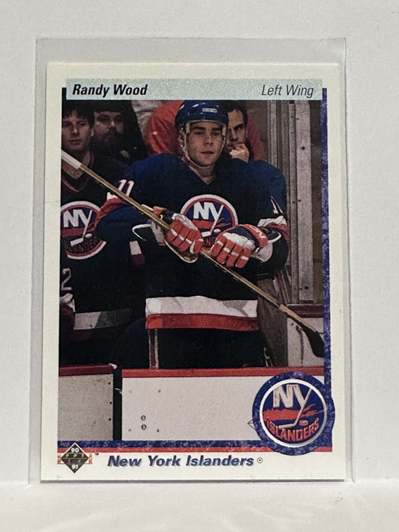 #16 Randy Wood New York Islanders 90-91 Upper Deck Hockey Card