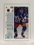 #15 David Shaw New York Rangers 90-91 Upper Deck Hockey Card