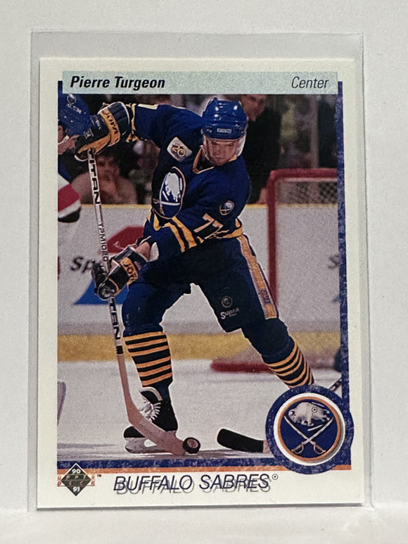 #43 Pierre Turgeon Buffalo Sabres 90-91 Upper Deck Hockey Card