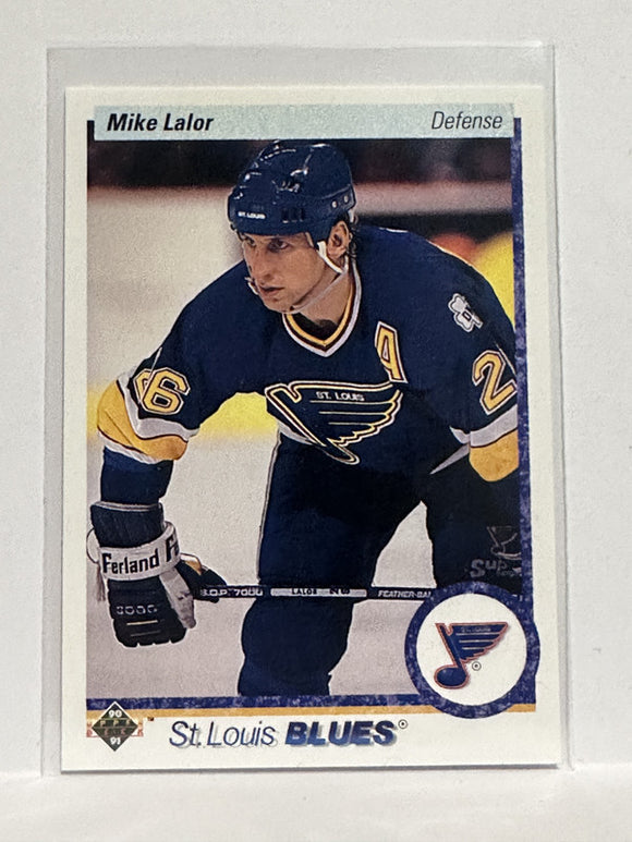 #40 Mike Lalor St Louis Blues 90-91 Upper Deck Hockey Card