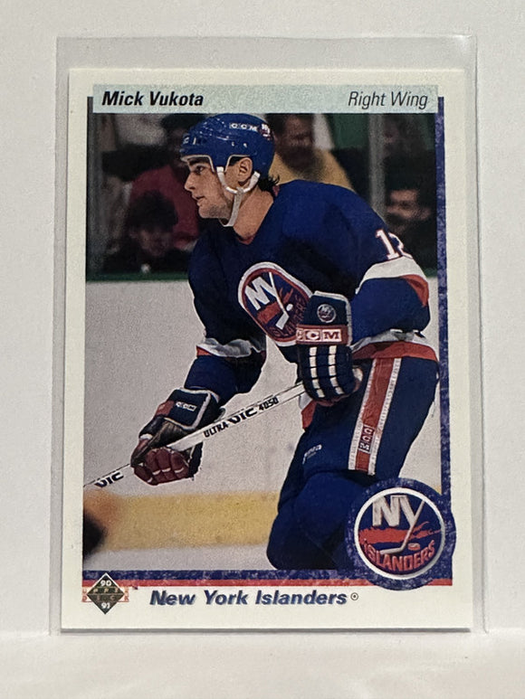#39 Mick Vukuta New York Islanders 90-91 Upper Deck Hockey Card