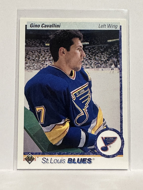 #38 Gino Cavallini St Louis Blues 90-91 Upper Deck Hockey Card