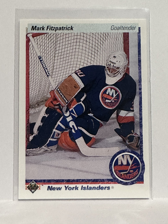 #37 Mark Fitzpatrick New York Islanders 90-91 Upper Deck Hockey Card
