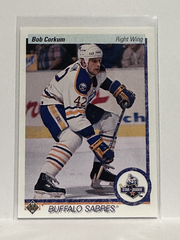 #35 Bob Corkum Buffalo Sabres 90-91 Upper Deck Hockey Card
