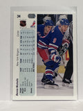 #34 Bernie Nicholls New York Rangers 90-91 Upper Deck Hockey Card