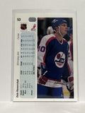 #53 Dale Hawerchuk Winnipeg Jets 90-91 Upper Deck Hockey Card