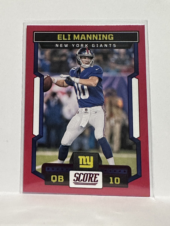 #241 Eli Mannning Red New York Giants 2023 Score Football Card