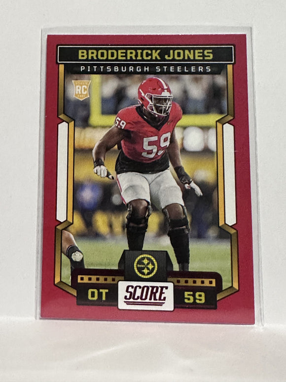 #394 Braderick Jones Rookie Red Pittsburgh Steelers 2023 Score Football Card