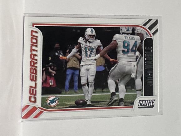 #9 Jaylen Waddle Celebration Miami Dolphins 2023 Score Football Card