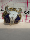 Pile O Bones Regina 1882 1982 Cattle Skull  Lapel Pin
