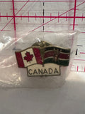 Canada Kenya Friendship Flags  Lapel Pin