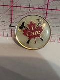 I Care Fire Fighters Slogan Logo  Lapel Pin