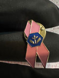 Pink Ribbon Plant Logo  Lapel Pin