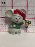 Christmas Mouse Ringing a Bell  Lapel Pin