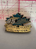 World Jr Hockey Championship 95 Volunteer Alberta Canada  Lapel Pin