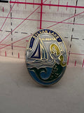 Sylvan Lake Alberta Mermaid Sail Boat  Lapel Pin