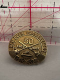 Red Deer Farmerettes 50th 1957 2007 Bonspiel Curling  Lapel Pin