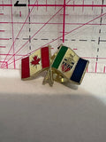 Canadian Yukon Friendship Flags  Lapel Pin