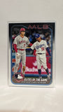 #138 Elites of the Game Ohtani Betts Checklist 2024 Topps Baseball Card
