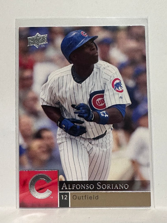 #568 Alfonso Soriano Chicago Cubs 2009 Upper Deck Series 2 Baseball
